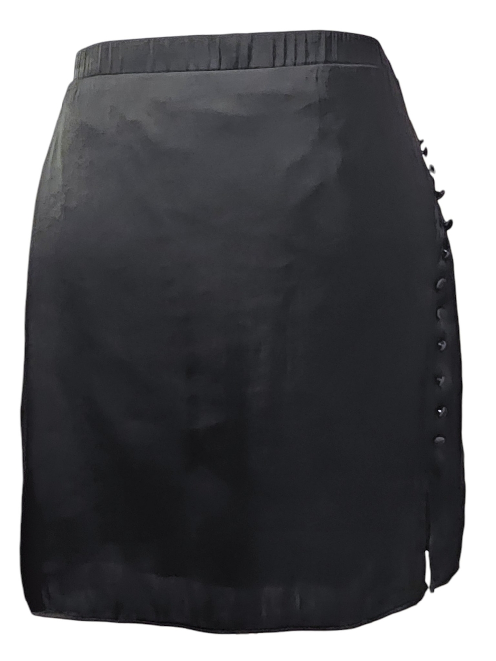 Current Air Black Side-Button Pencil Skirt with Elastic Waist Small